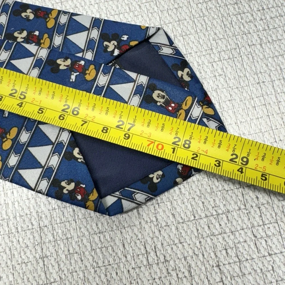 Mickey Unlimited Necktie Mens Blue Mickey Mouse‎ Geometric 90s Disneycore Retro